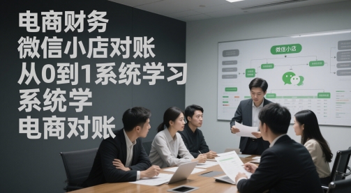 电商财务微信小店对账，从0到1系统学习电商对账-稀缺资源库
