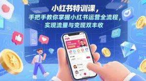 小红书特训课，手把手教你掌握小红书运营全流程，实现流量与变现双丰收-稀缺资源库