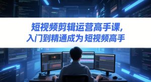 短视频剪辑运营高手课,入门到精通成为短视频高手-稀缺资源库