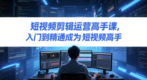 短视频剪辑运营高手课，入门到精通成为短视频高手-稀缺资源库