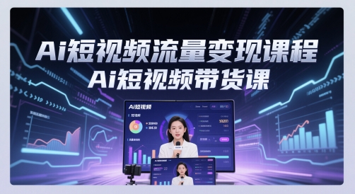Ai短视频流量变现课程，Ai短视频带货课-稀缺资源库