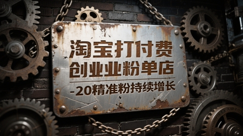 淘宝打付费创业粉单店每天稳定10-20精准粉持续增长【揭秘】-稀缺资源库