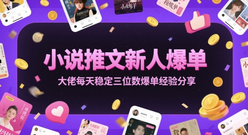 小说推文新人爆单大佬每天稳定三位数爆单经验分享-稀缺资源库