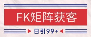 小红书某音FK赛道引流获客 自热矩阵日引200+【揭秘】-稀缺资源库