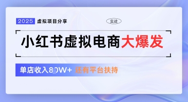 小红书虚拟电商项目，平台大力免费流量扶持，低门槛1拖3玩法-稀缺资源库