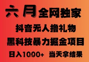 25年6月抖音无人直播最新暴力撸音浪掘金,小白可做,可批量矩阵放大,长期稳定日入1k+【揭秘】-稀缺资源库