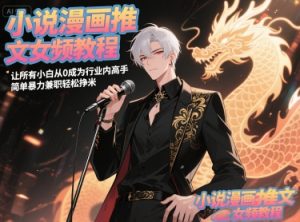 小说漫画推文女频教程，让所有小白从0成为行业内高手，简单暴力兼职轻松挣米-稀缺资源库