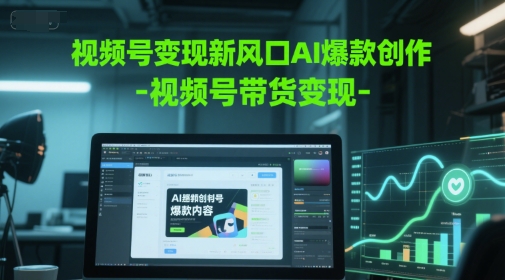 视频号变现新风口AI爆款创作-视频号带货变现-稀缺资源库