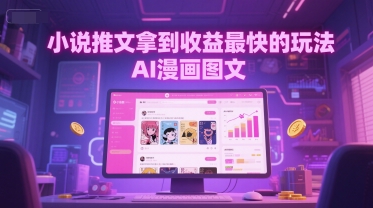 小说推文拿到收益最快的玩法，AI漫画图文-稀缺资源库