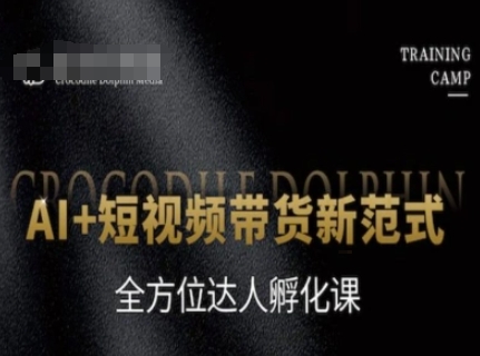 AI+短视频带货新范式，全方位达人孵化课-稀缺资源库