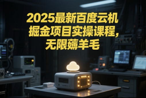 2025最新百度云机掘金项目实操课程单窗口保底5-10元月收益单窗口150+【揭秘】-稀缺资源库