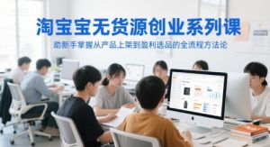 淘宝无货源创业系列课,助新手掌握从产品上架到盈利选品的全流程方法论-稀缺资源库