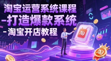 淘宝运营系统课程-打造爆款系统-淘宝开店教程-稀缺资源库