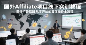 国外Affiliate项目线下实训教程,国外广告联盟从零开始的具体操作全流程-稀缺资源库