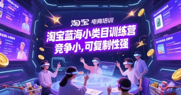淘宝蓝海小类目训练营， 竞争小，可复制性强-稀缺资源库