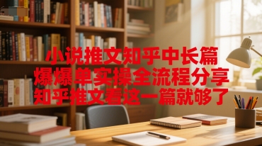 小说推文知乎中长篇爆单实操全流程分享，知乎推文看这一篇就够了-稀缺资源库