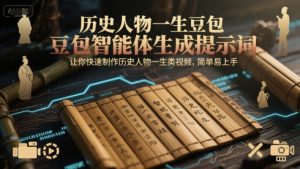 历史人物一生豆包智能体生成提示词，让你快速制作历史人物一生类视频，简单易上手-稀缺资源库