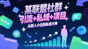 某联盟社群,引流+私域+项目,从新人小白到私域大神-稀缺资源库