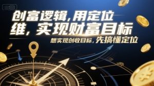 创富逻辑,用定位思维实现财富目标,想实现创收目标,先搞懂定位-稀缺资源库