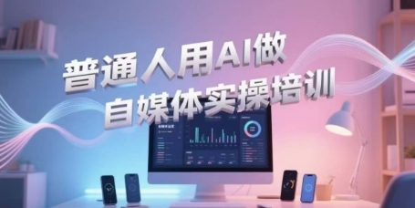 普通人用AI做自媒体实操培训，普通人一个人用ai做自媒体，视频制作、短视频引流、直播带货，轻松入门-稀缺资源库