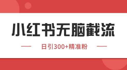 小红书截流同行客源，独家野路子获客玩法 日引200+暴力获客【揭秘】-稀缺资源库