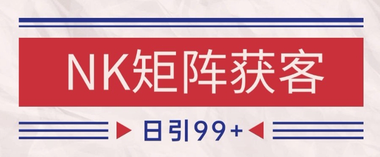 小红书某音NK赛道引流获客 自热矩阵日引200+【揭秘】-稀缺资源库
