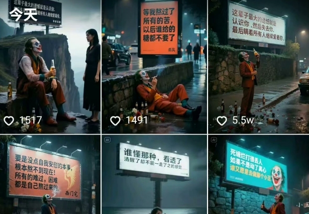 一条视频竟然15W赞！用AI制作小丑自嘲扎心文案视频，当下非常火爆的短视频流量神器-稀缺资源库