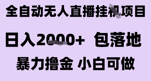 最新全自动抖音无人直播挂G项目，日入2k+ 包落地暴力撸金，小白可做【揭秘】-稀缺资源库