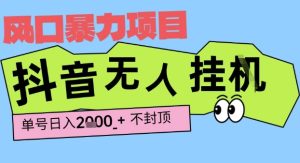 2025最新抖音暴力挂G撸金项目，单号产出2k+ ，小白当天也能拿结果，长期稳定做的项目【揭秘】-稀缺资源库