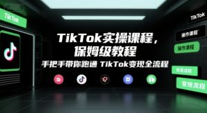 TikTok实操课程，保姆级教程，手把手带你跑通TikTok变现全流程-稀缺资源库