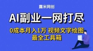 AI副业一网打尽0投入月入1W+视频文字绘图最全工具箱【揭秘】-稀缺资源库