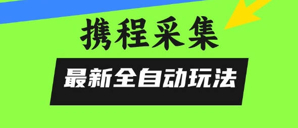 携程信息采集全自动玩法，0风控，无脑开干【揭秘】-稀缺资源库