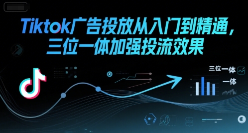 Tiktok广告投放从入门到精通，三位一体加强投流效果-稀缺资源库