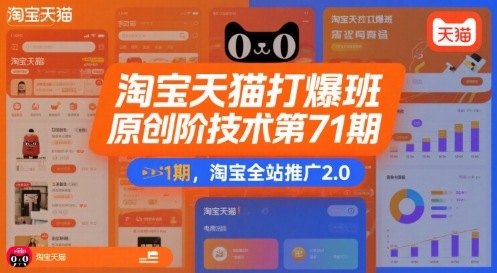 淘宝天猫打爆班原创高阶技术第71期，淘宝全站推广2.0-稀缺资源库
