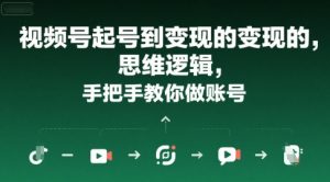 视频号起号到变现的思维逻辑，手把手教你做账号-稀缺资源库