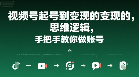 视频号起号到变现的思维逻辑，手把手教你做账号-稀缺资源库