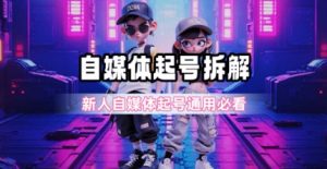 一天5张?自媒体起号完整拆解_新人自媒体起号必看【超详细攻略】-稀缺资源库