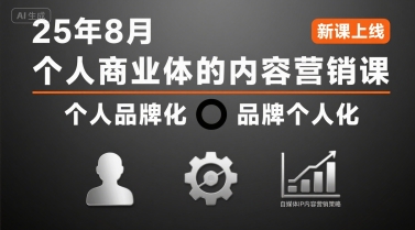 个人商业体的内容营销课25年8月，个人品牌化，品牌个人化，自媒体ip内容营销策略-稀缺资源库