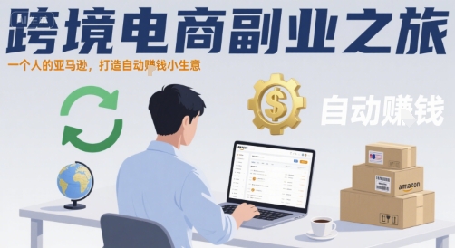 跨境电商副业之旅，一个人的亚马逊，打造自动賺钱小生意-稀缺资源库