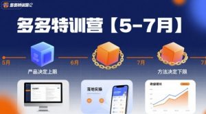 多多特训营【5-7月】产品决定上限,方法决定下限,各种玩法技巧落地实操-稀缺资源库
