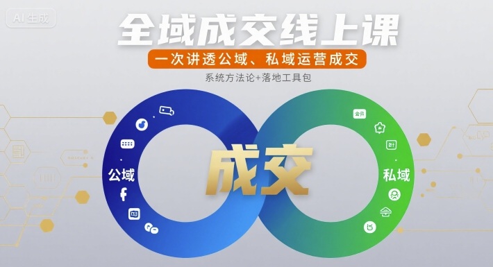 全域成交线上课，一次讲透公域、私域运营成交-稀缺资源库