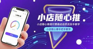 小店随心推微付费撬动自然流投手教学,小店随心推手把手教学-稀缺资源库