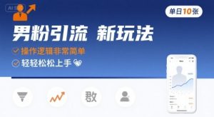 男粉引流新玩法,操作逻辑非常简单,单日10张轻轻松松-稀缺资源库