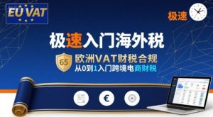 极速入门海外税,欧洲VAT财税合规,从0到1入门跨境电商财税-稀缺资源库