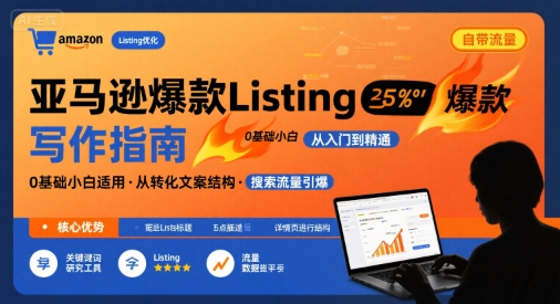 亚马逊爆款Listing写作方法，亚马逊0基础小白也能写爆款自带流量的Listing-稀缺资源库
