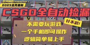 CSGO自动捡漏项目，最新独家玩法，一个手机即可操作，新手小白轻松月入1W+，操作简单易上手【揭秘】-稀缺资源库