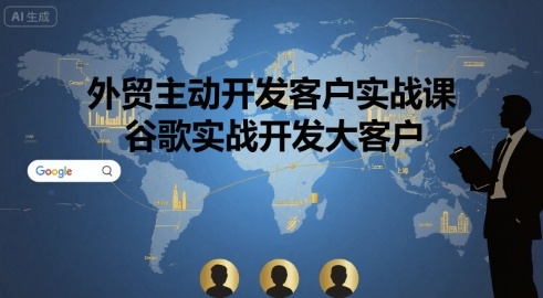 外贸主动开发客户实战课，谷歌实战开发大客户-稀缺资源库