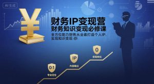 财务IP变现营,财务知识变现必修课,全方位助力财务从业者打造个人IP,实现知识变现-稀缺资源库