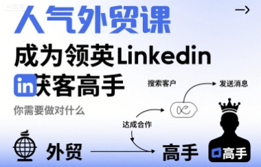 人气外贸课-成为领英Linkedin获客高手，你需要做对什么-稀缺资源库
