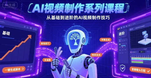 AI视频制作系列课程，从基础到进阶的AI视频制作技巧全涵盖-稀缺资源库